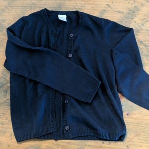 Little girls navy blue cardigan